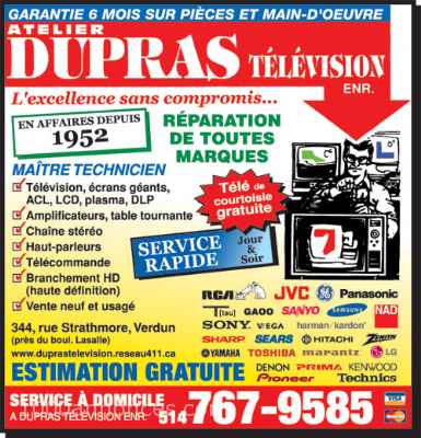 Reparation TV Television Montreal