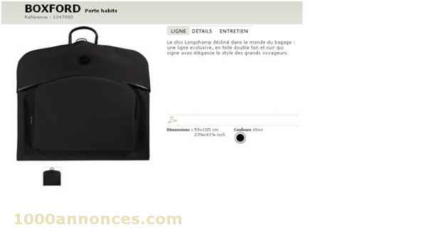 Vend Porte habits/costume Longchamp neuf 